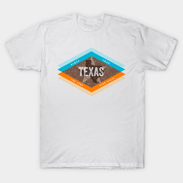 Vintage Mid Century Modern Texas T-Shirt by Hashtagified